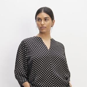 Everlane The Hammered Satin Balloon Sleeve Top